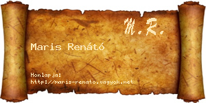 Maris Renátó névjegykártya